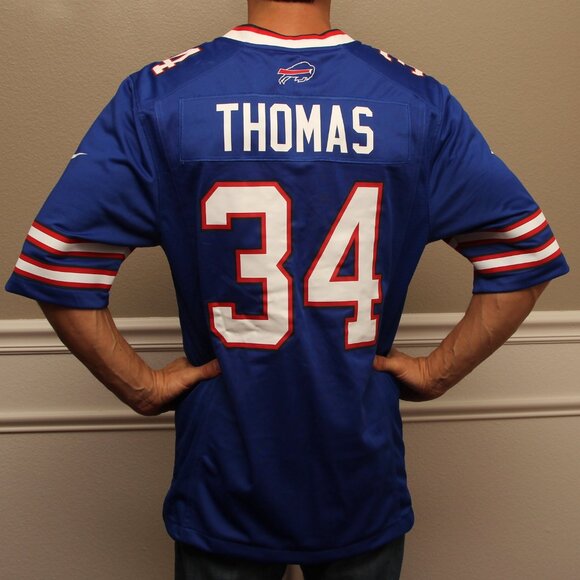 Thurman Thomas NFL Players Buffalo Bills 34 Blue Jersey Men's Size Small - Picture 2 of 15